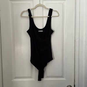 Black cotton bodysuit